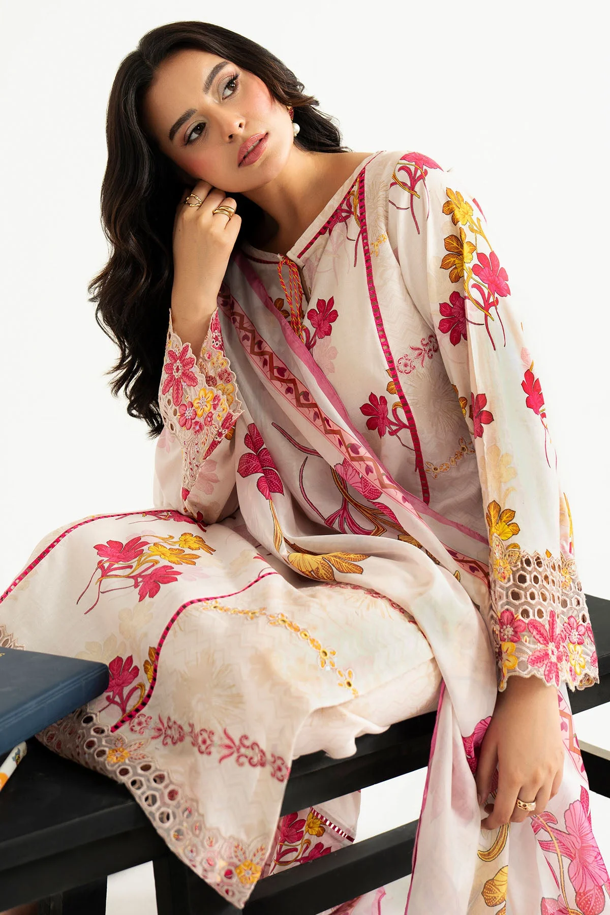Sifa By Imrozia Serene Stitched 3 Piece Summer Suit-SP-95 Nysa - Image 2