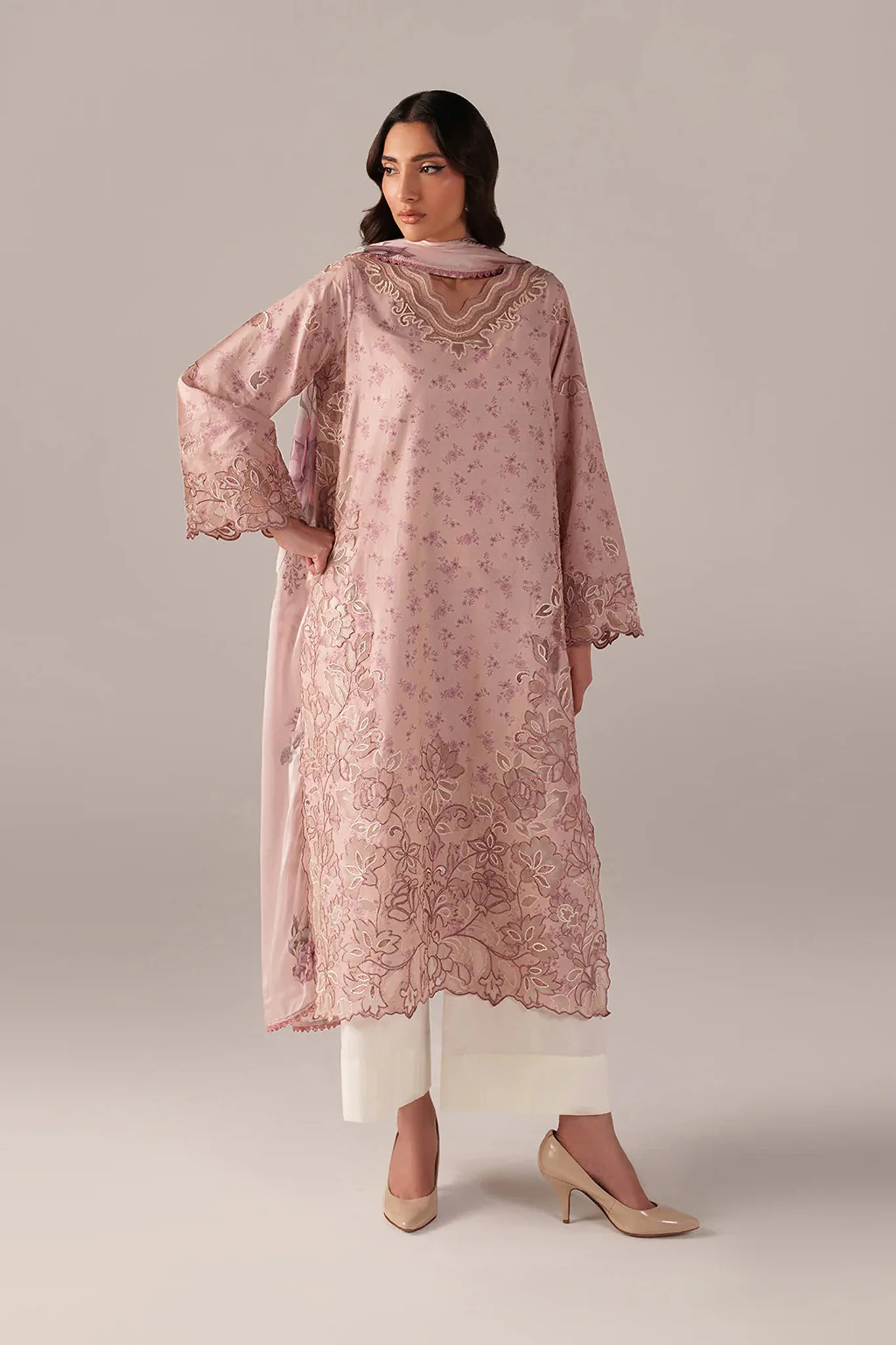 Iznik Unstitched 3 Piece Spring Summer Suit-SS-05 - Image 5