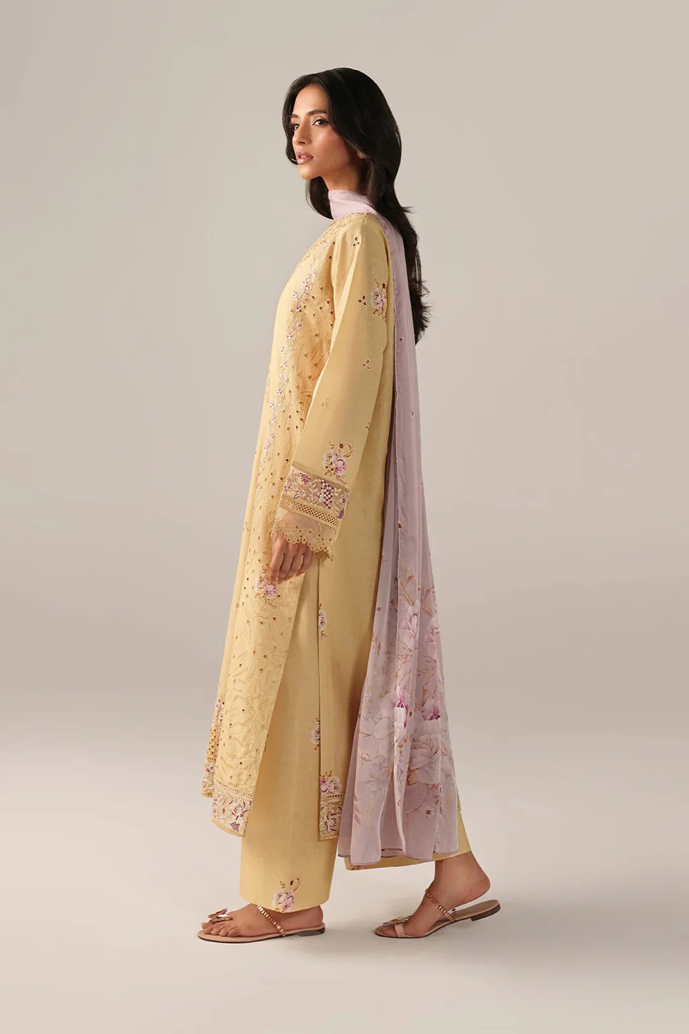 Iznik Unstitched 3 Piece Spring Summer Suit-SS-11 - Image 3