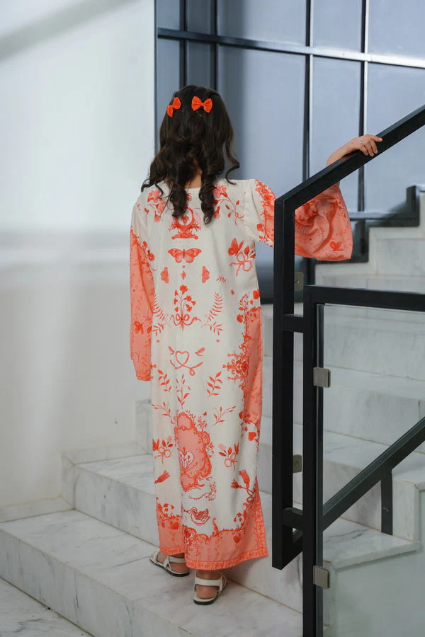 Sprinkles Stitched Summer Kaftan Kids-Butterfly Bloom - 1pc - Image 4