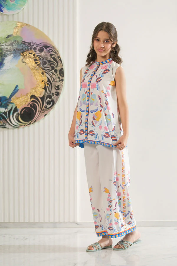Sprinkles Stitched Summer Co Ords Set Kids-Colorcrest Bloom - 2pcs - Co-ord Set - Image 2