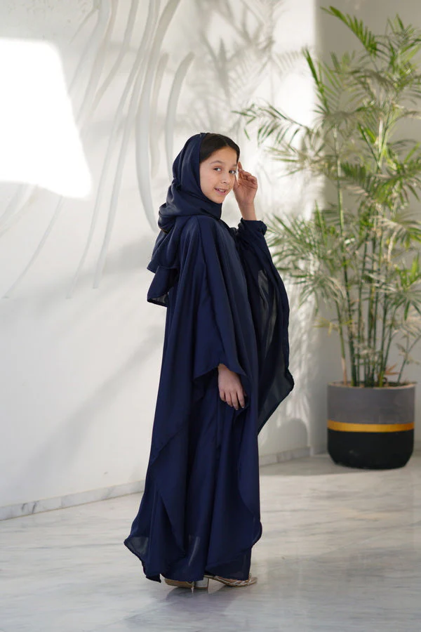Sprinkles Stitched Abaya With Stole -Midnight Drape - Image 6