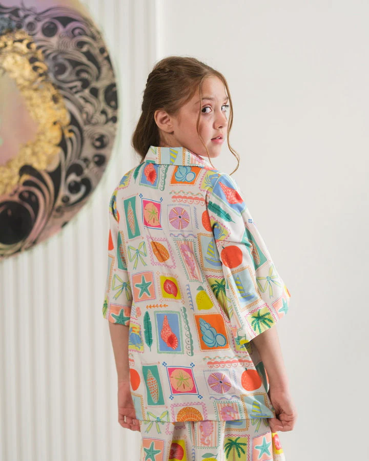Sprinkles Stitched Summer Co Ords Set Kids-Tropic Doodle - 2pcs - Co-ord Set - Image 5