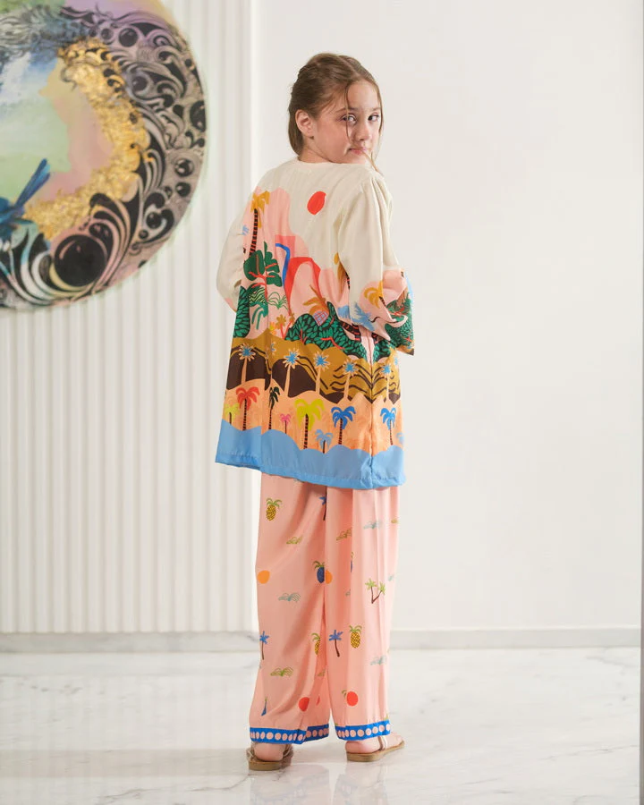 Sprinkles Stitched Summer Co Ords Set Kids-Tropic Tale - 2pcs - Co-ord Set - Image 3