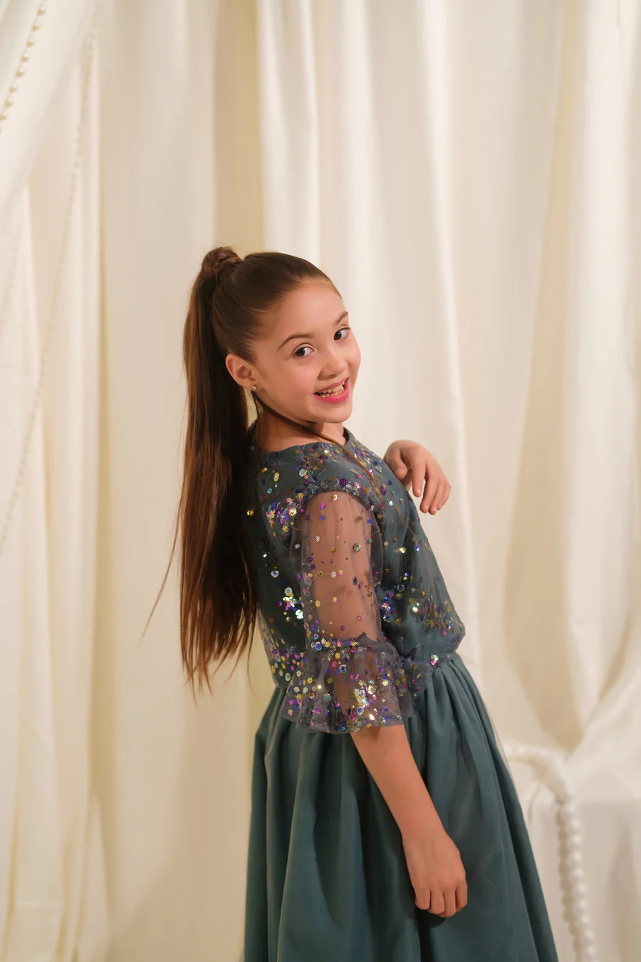 Sprinkles Stitched 2 Piece Festive Formals Collection-Twilight Teal - Image 6