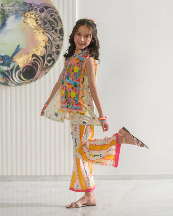 Sprinkles Stitched Summer Co Ords Set Kids-Whimsy Skies - 2pcs - Co-ord Set - Image 3