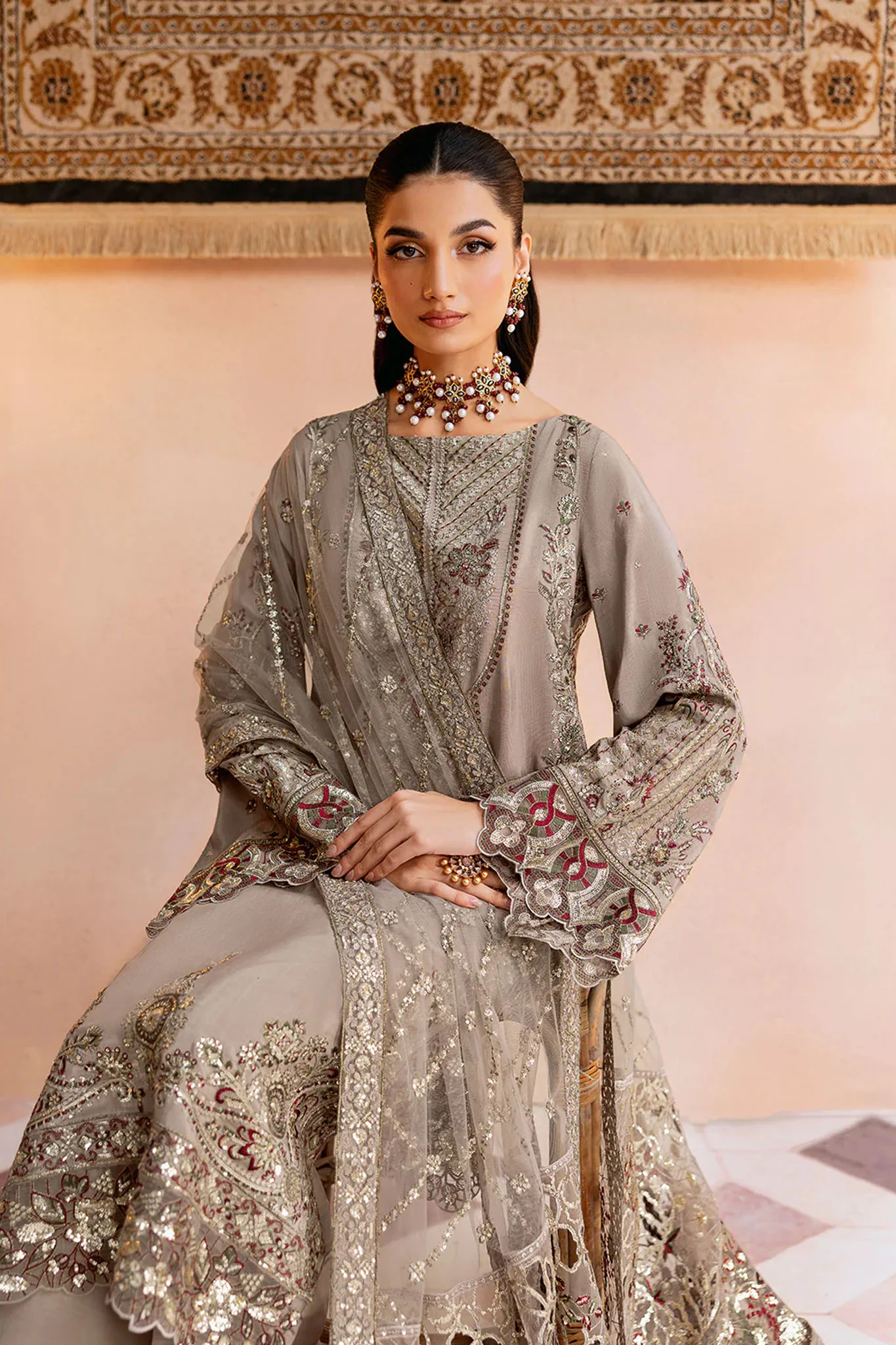 Shehnai by Ramsha Unstitched 3 Piece Raw Silk Vol- 01 Suit-SS-103 - Image 2