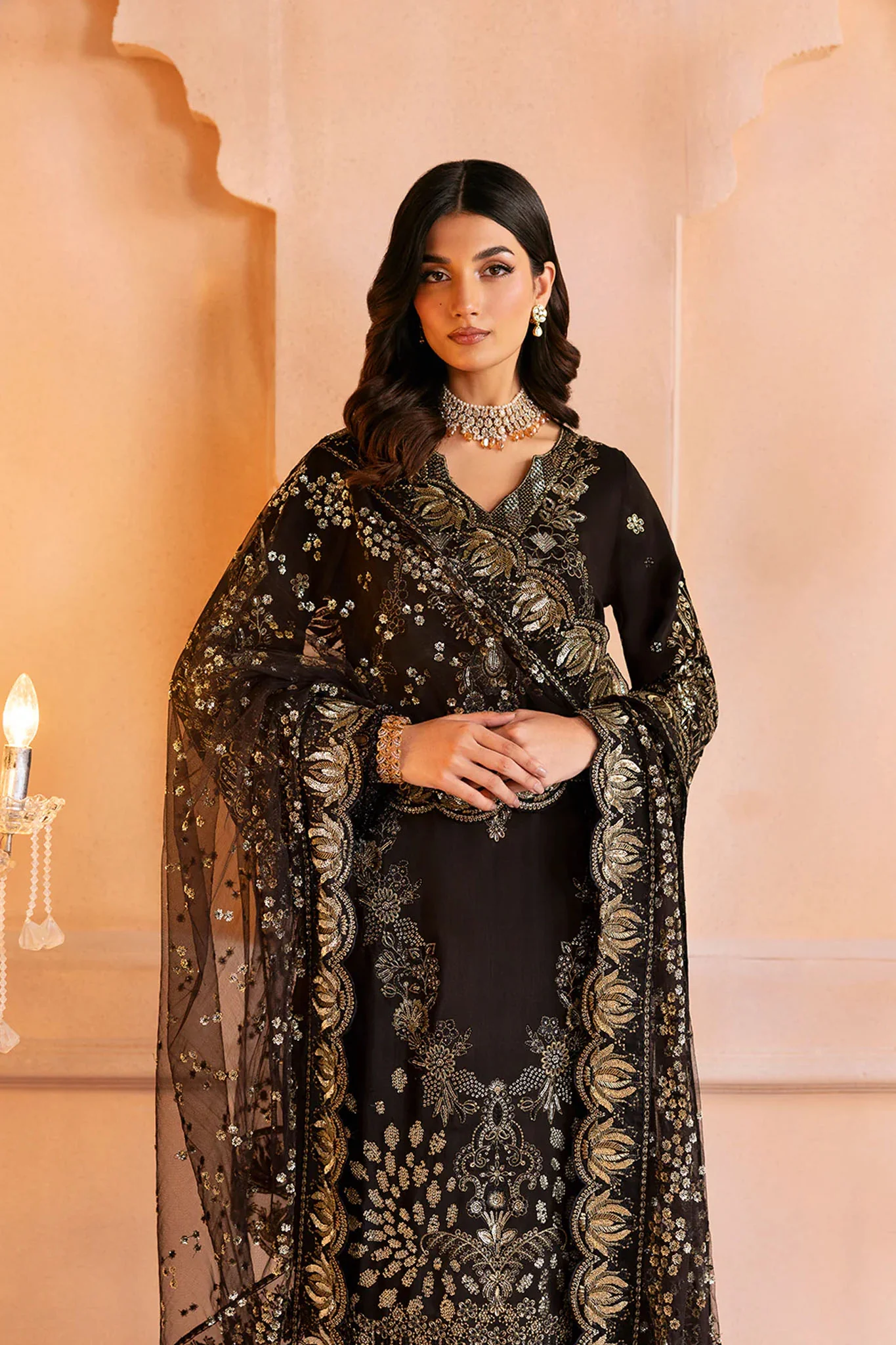 Shehnai by Ramsha Unstitched 3 Piece Raw Silk Vol- 01 Suit-SS-105 - Image 2