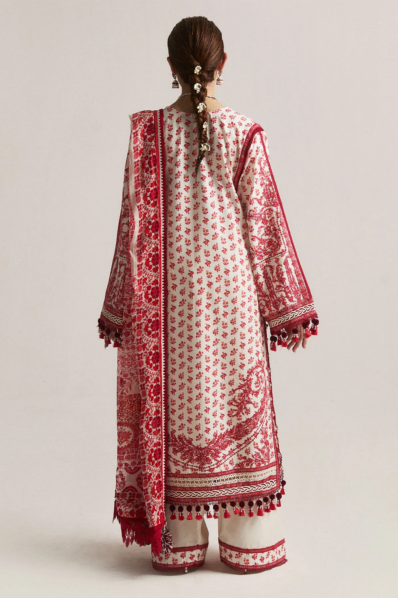 SS Lawn By Hussain Rehar Unstitched 3 Piece Emb Lawn Eid Edit Suit-06-Oro - Image 5