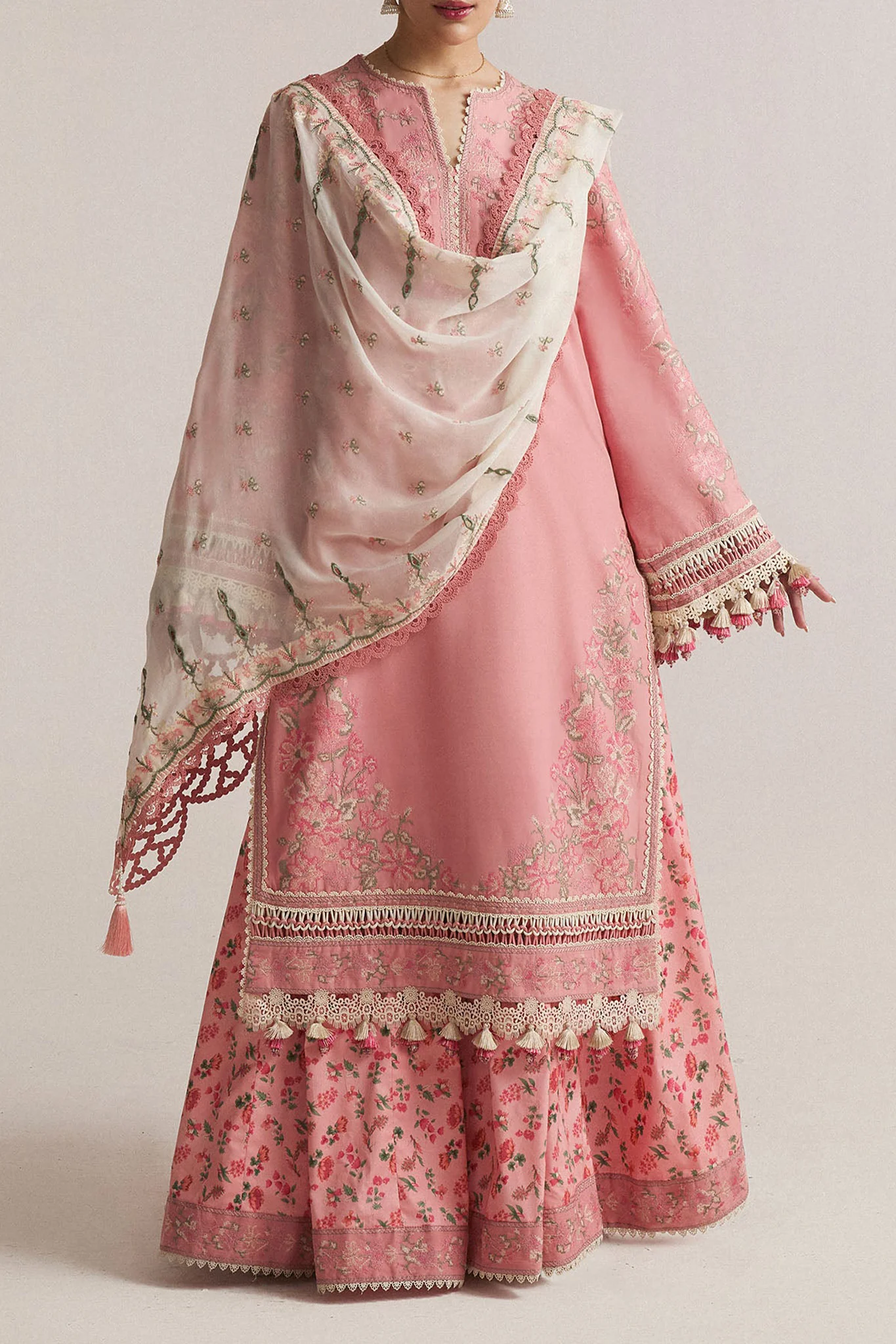 SS Lawn By Hussain Rehar Unstitched 3 Piece Emb Lawn Eid Edit Suit-07-Bella - Image 2
