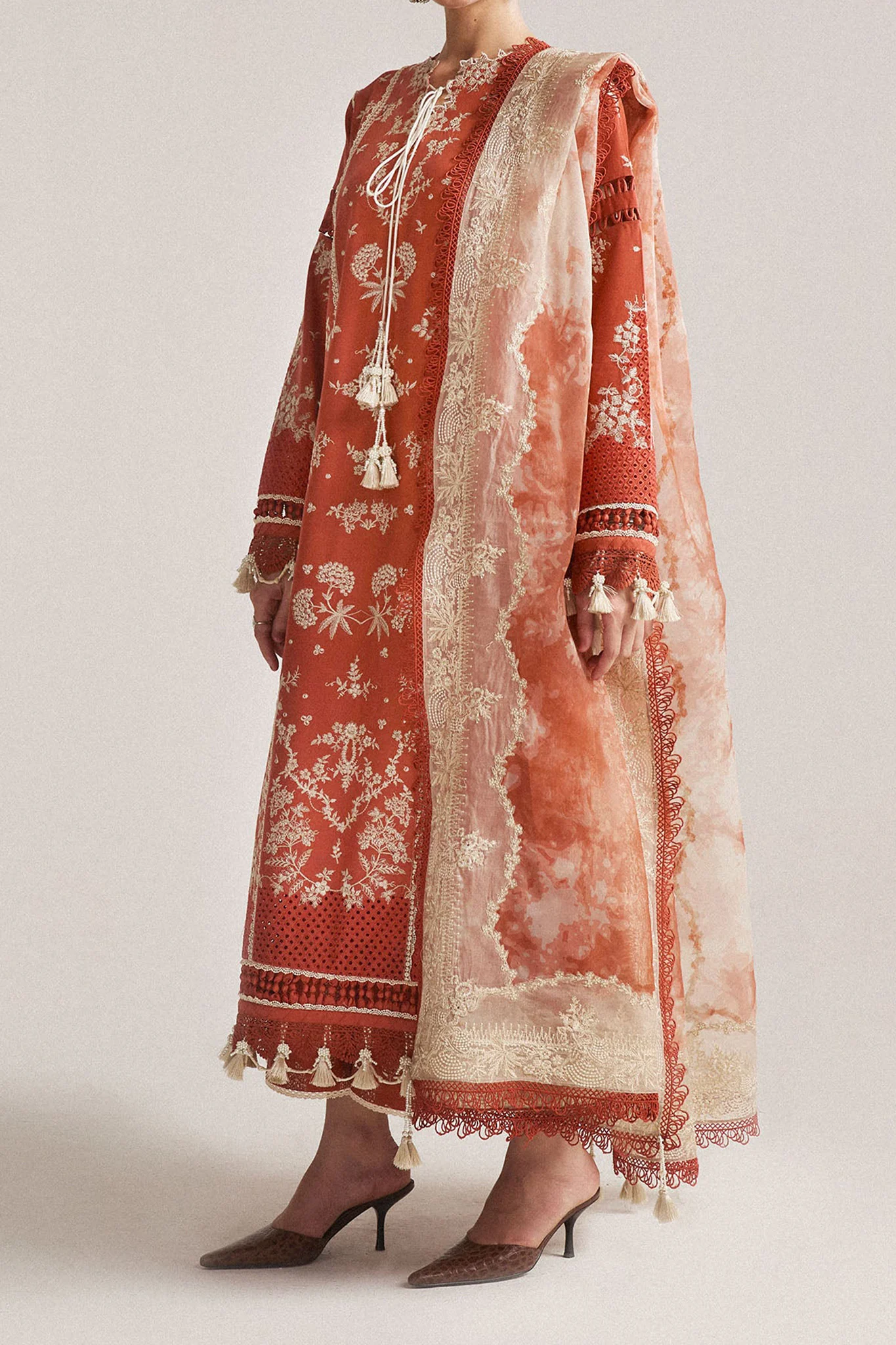 SS Lawn By Hussain Rehar Unstitched 3 Piece Emb Lawn Eid Edit Suit-10-Sienna - Image 5
