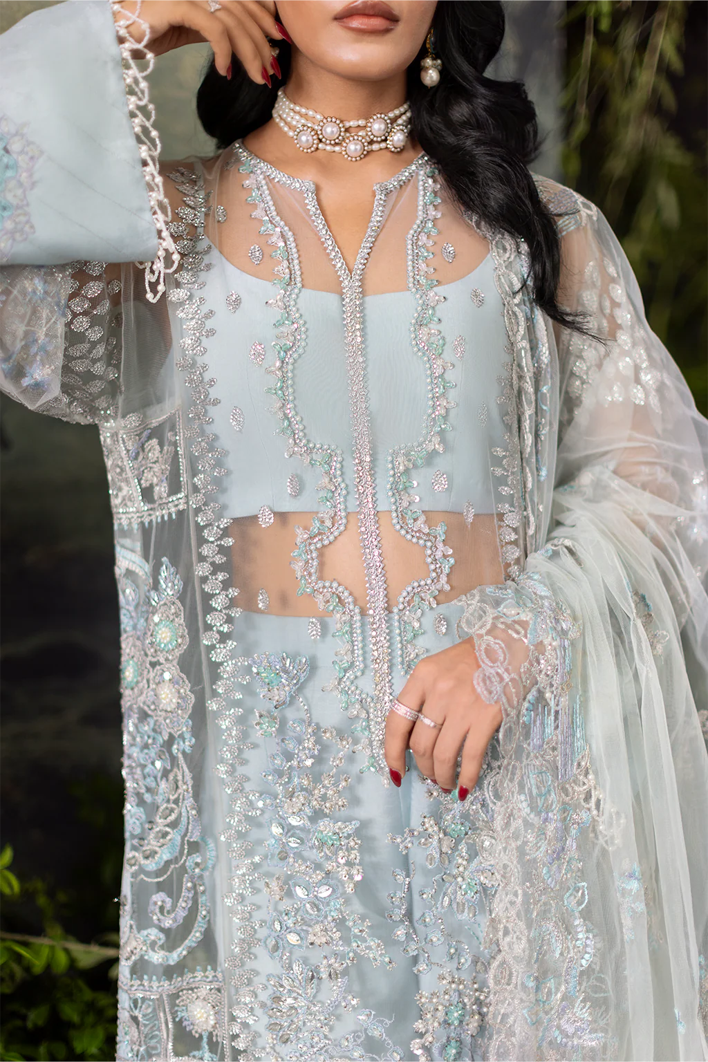 Flurie By Meeral Unstitched 3 Piece Formals Vol-03 Suit-Stella - Image 3