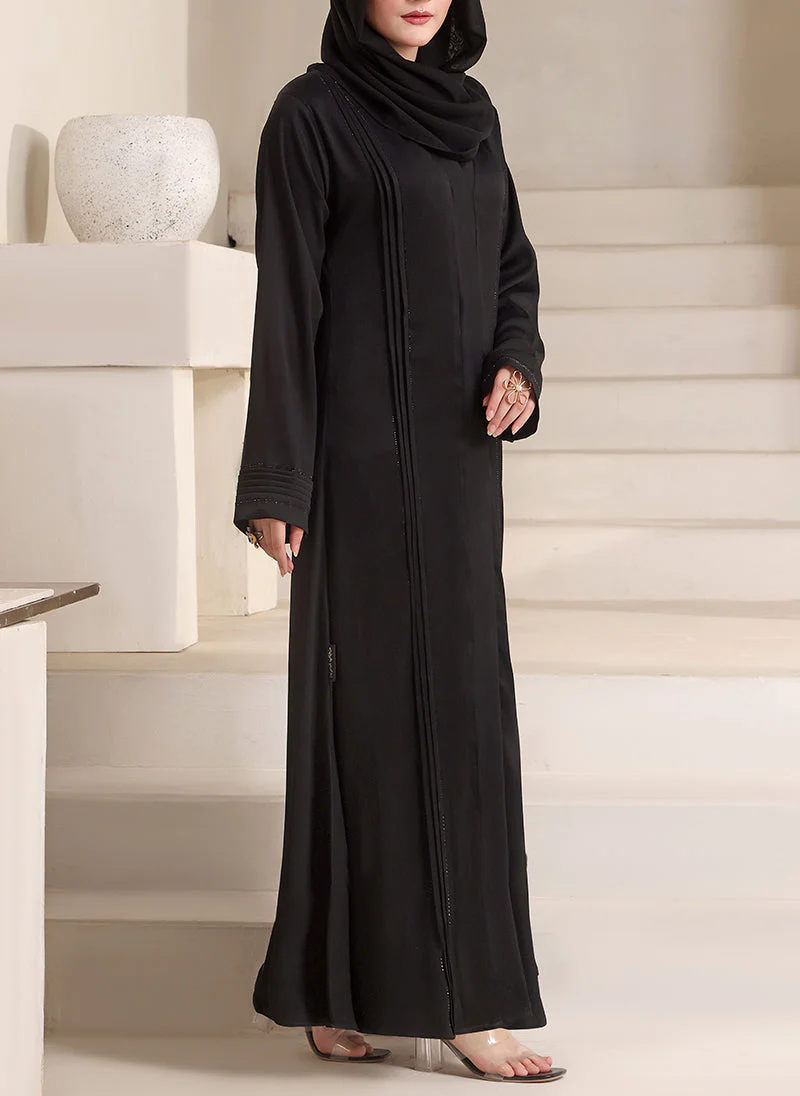 Hijab Ul Hareem Stylish Cuts Stone Work Abaya | 0116-RC-1113 - Image 4
