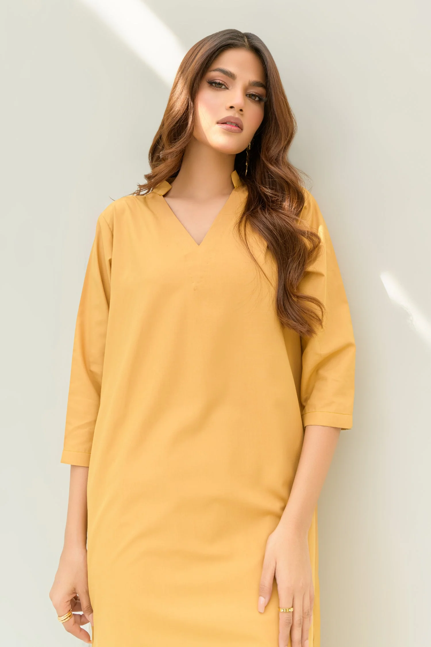 Kesori By Suitsu Stitched Co Ords Collection-Summer Gold-2 Piece Set - Image 3