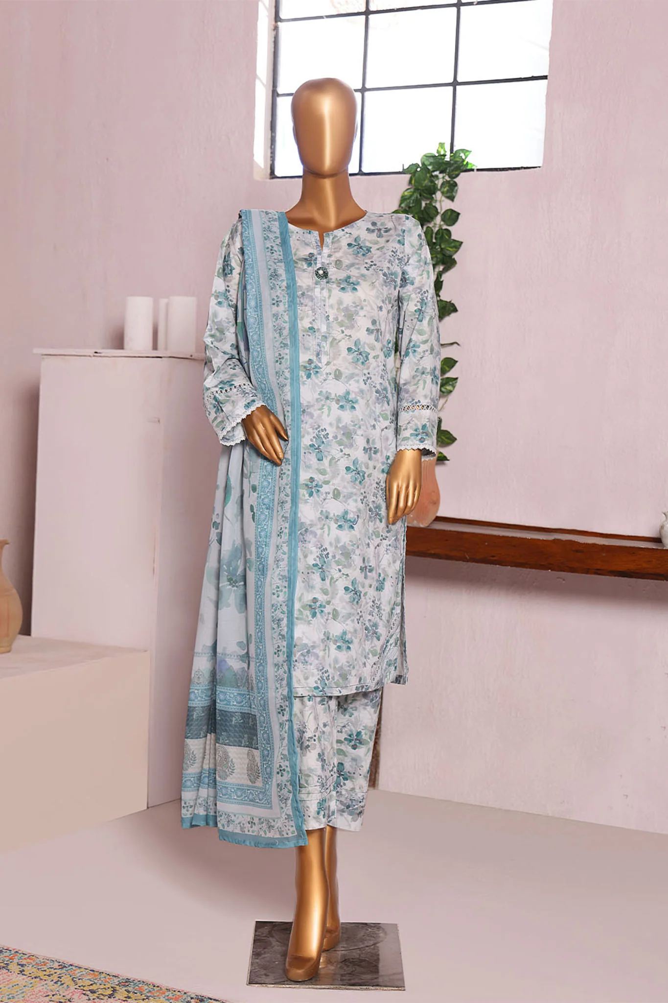 Sumi Stitched 3 Piece Cambric Vol-02 Suit-CPI-10-GREY