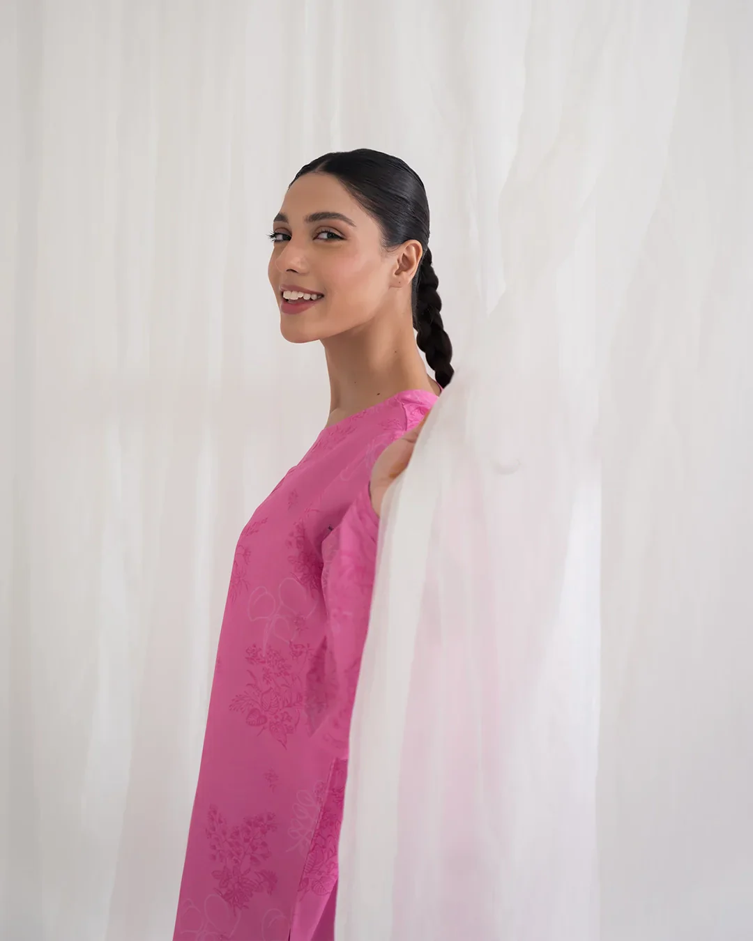 Summer Rizz By Qariney Stitched 2 Piece Co Ords Drop-01 Suit-Summer Pink - Image 3