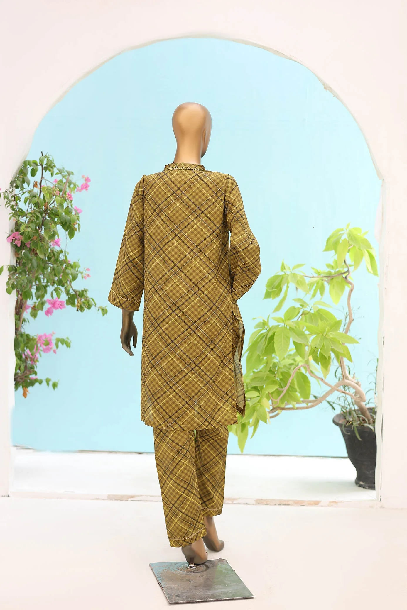 Suntex Stitched 2 Piece Printed Cotton Lawn Summer Suit-Basic-P112024A - Image 3