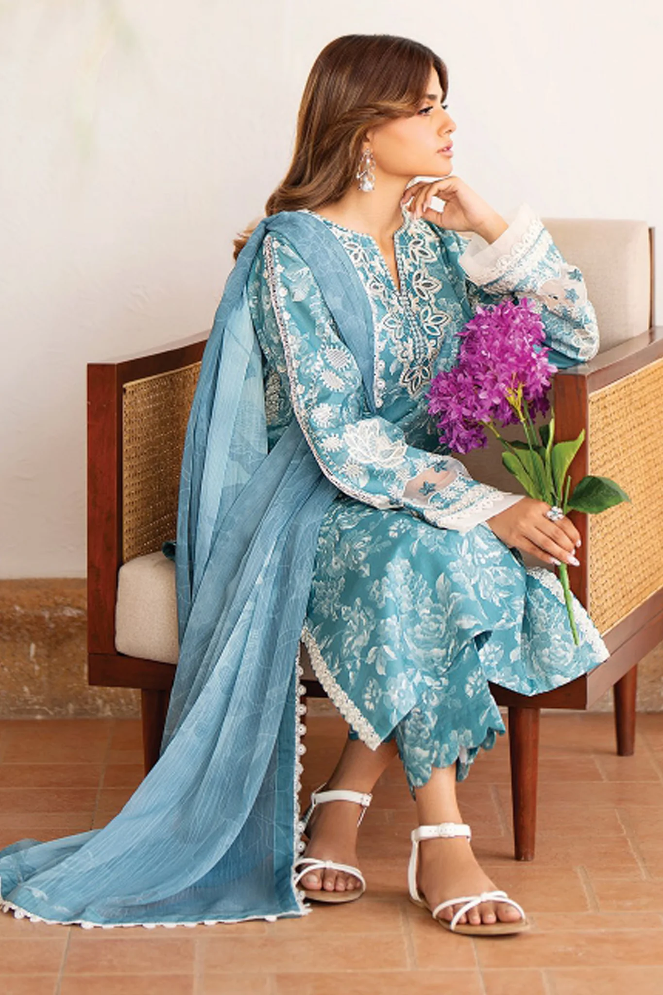 Summer Soiree By Xenia Unstitched 3 Piece Emb Lawn Vol-02 Suit-06-Vizeh - Image 3