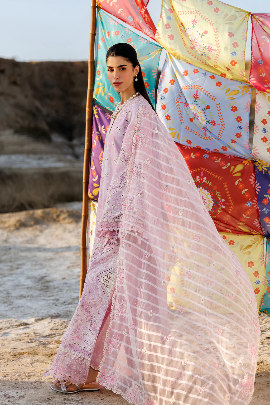 Sunlit Groove By Emaan Adeel Unstitched 3 Piece Luxury Lawn Suit-Summer Sorbet - Image 8