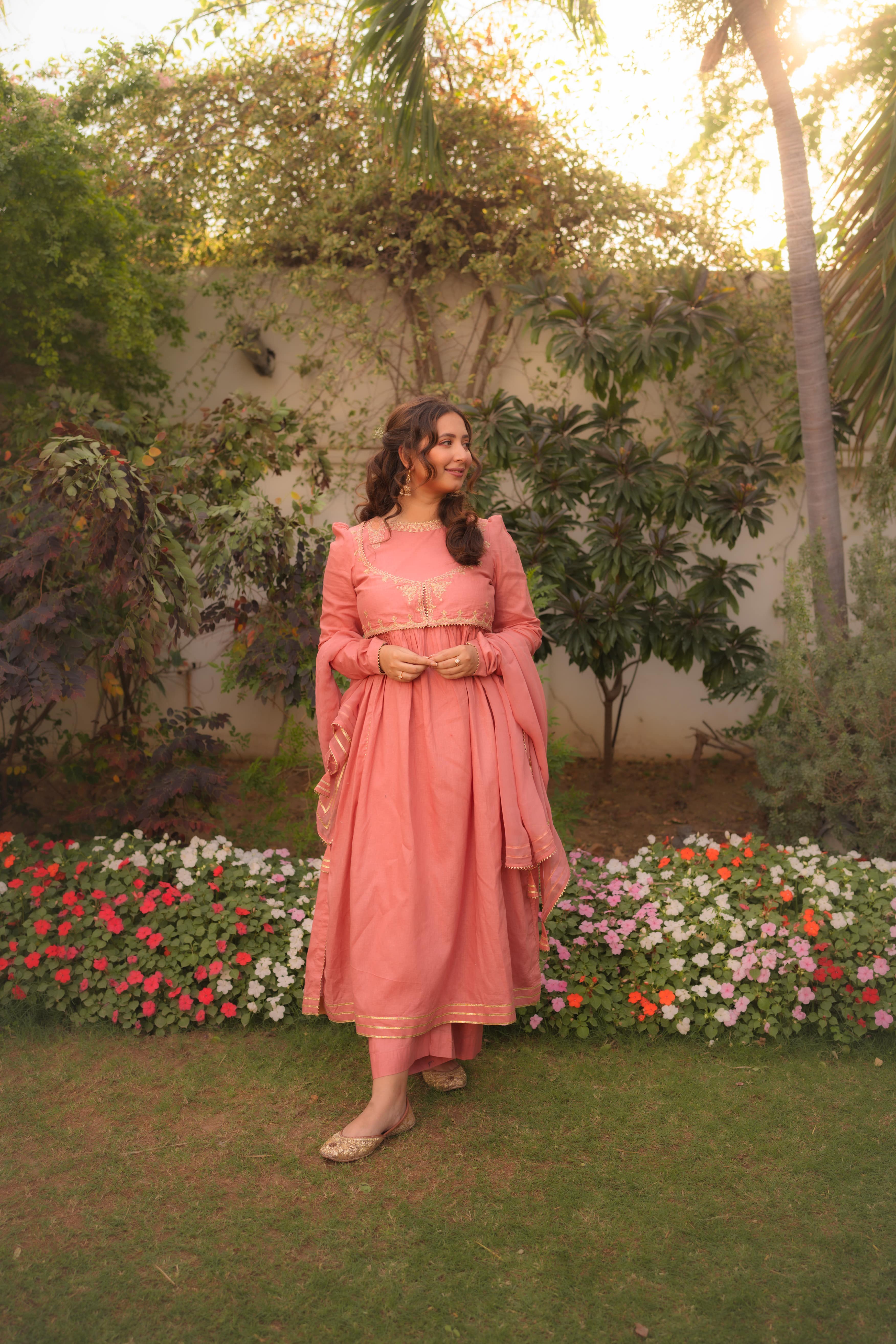 Omal By Komal Stitched 3 Piece Summer Suit-Sunaina - 3pc - Image 2