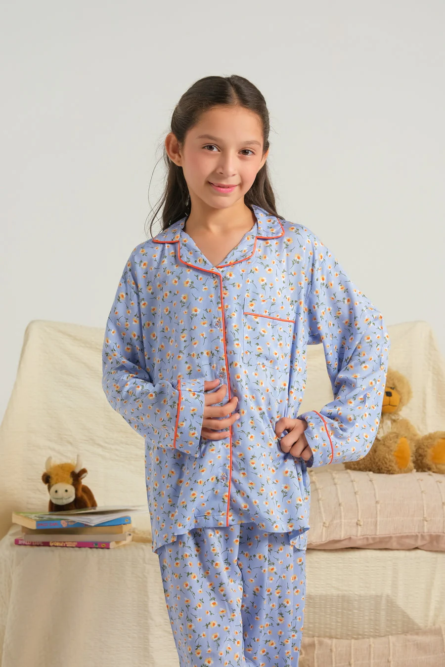 Sprinkles Stitched 2 Piece Summer Night Suit Kids Suit-Sunbeam Petals - Night Suit - 2pcs - Image 2