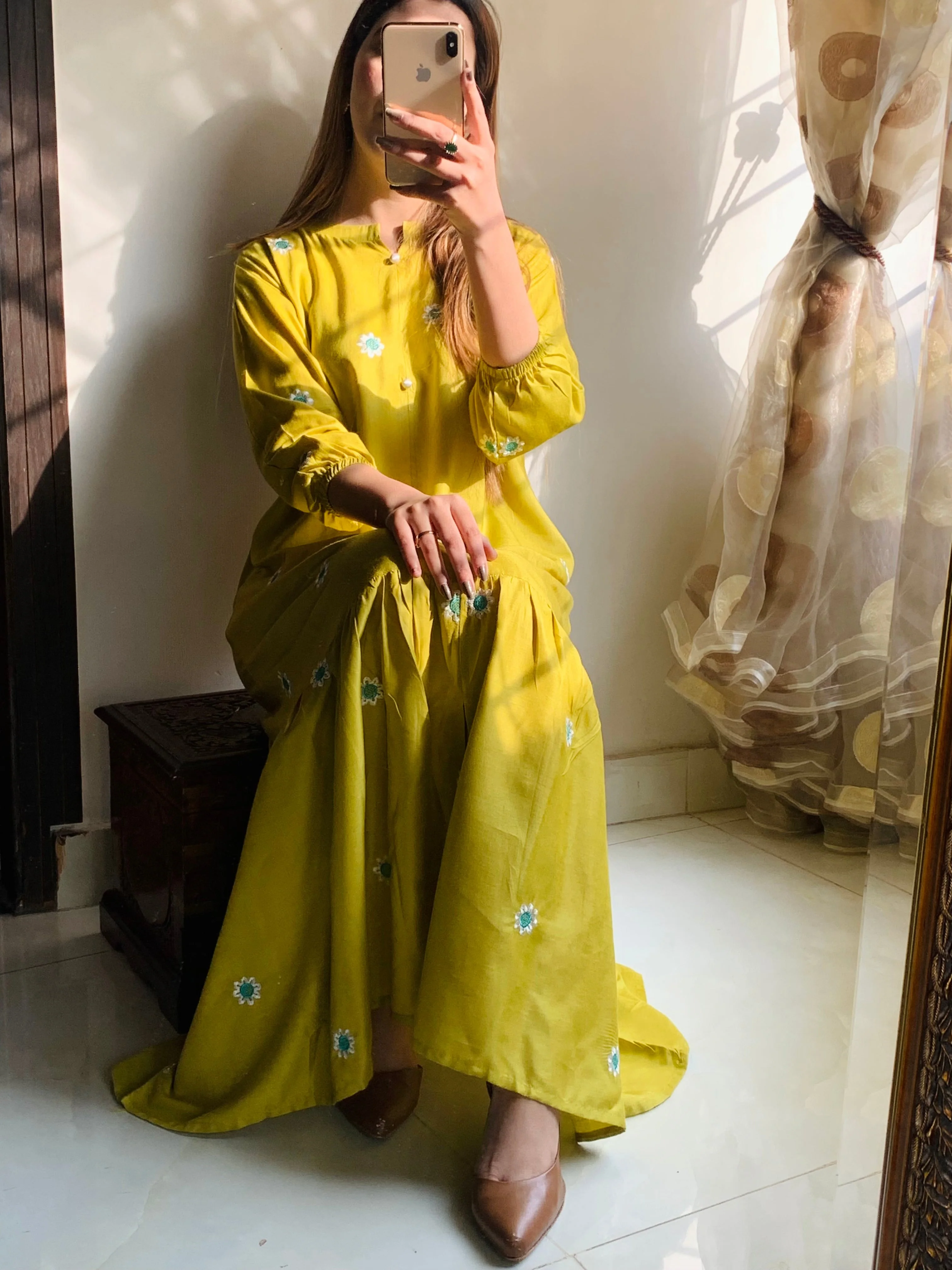 Zaib E Hoor SUNFLOWER MAXI EMBROIDERED - Image 11
