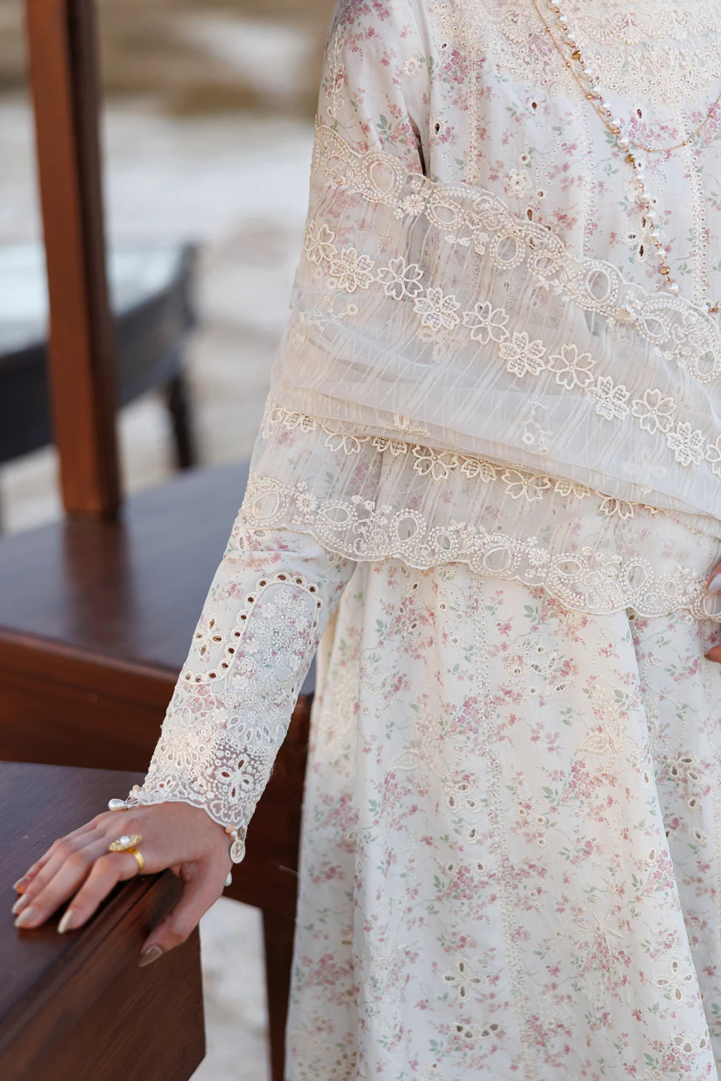 Sunlit Groove By Emaan Adeel Unstitched 3 Piece Luxury Lawn Suit-Sunkissed - Image 10