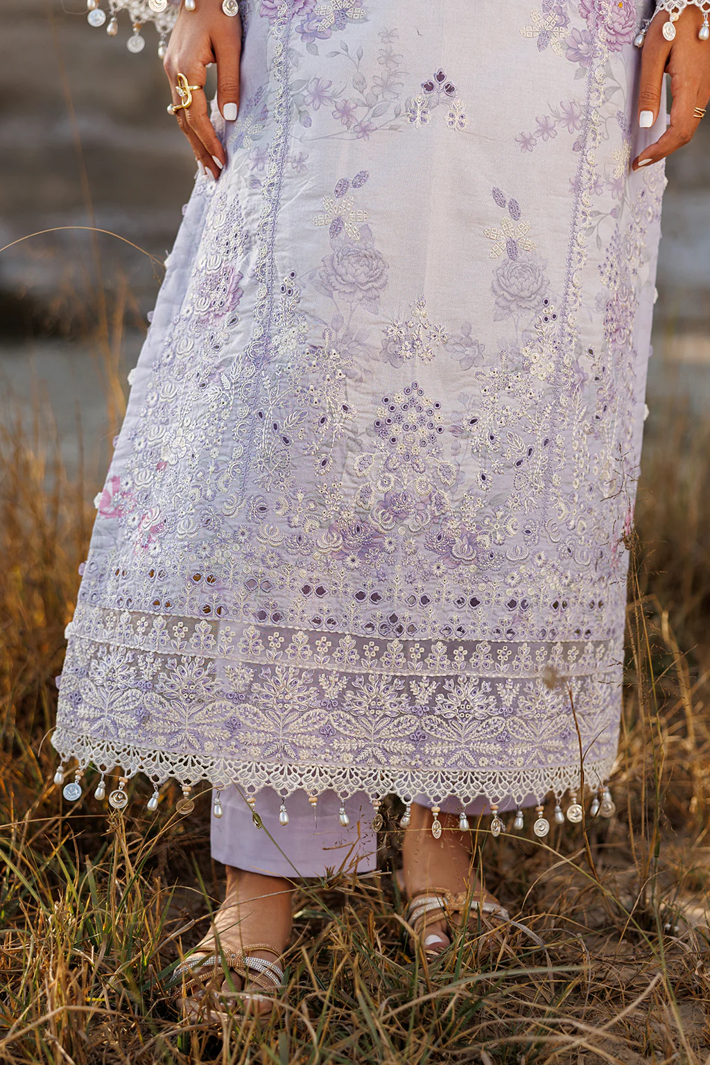 Sunlit Groove By Emaan Adeel Unstitched 3 Piece Luxury Lawn Suit-Sunlit Sway - Image 8