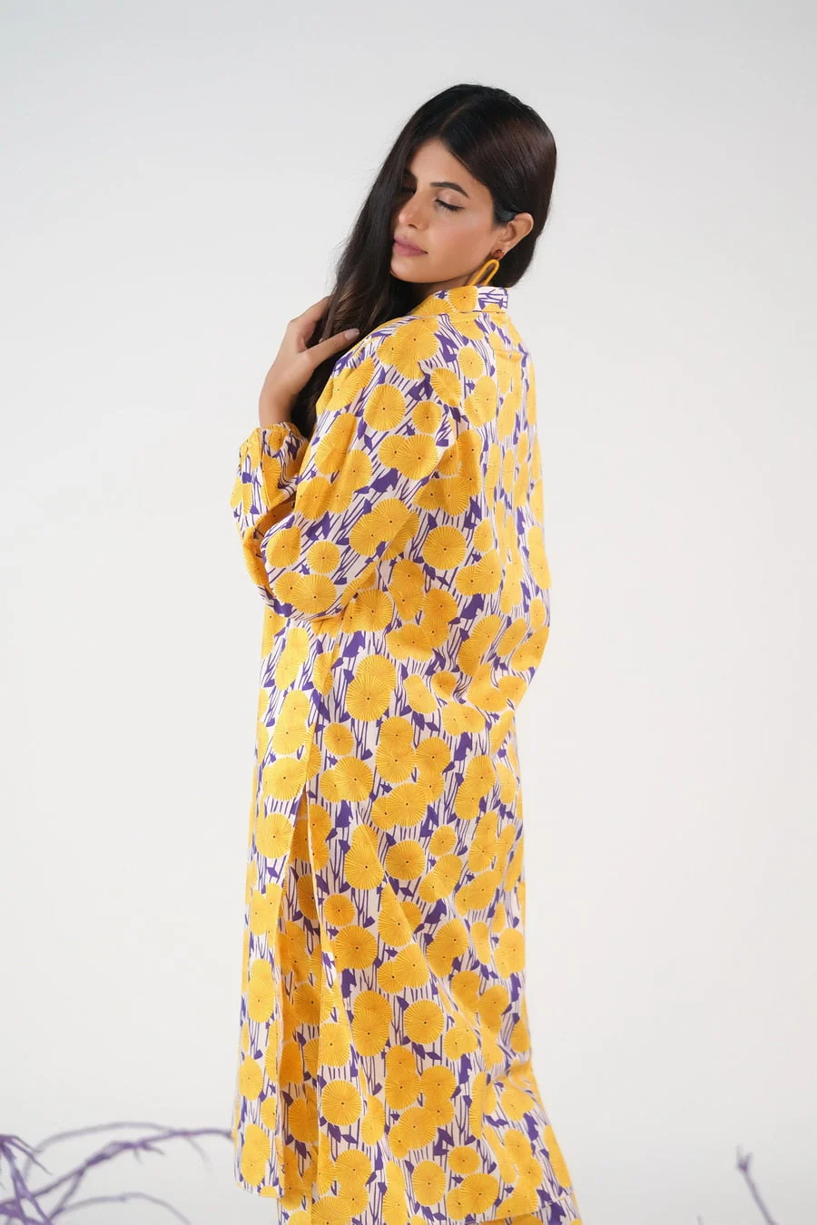 Sprinkles Stitched 2 Piece Summer Co Ord Sets Women Suit-Sunny Canopy - Cambric - Image 4