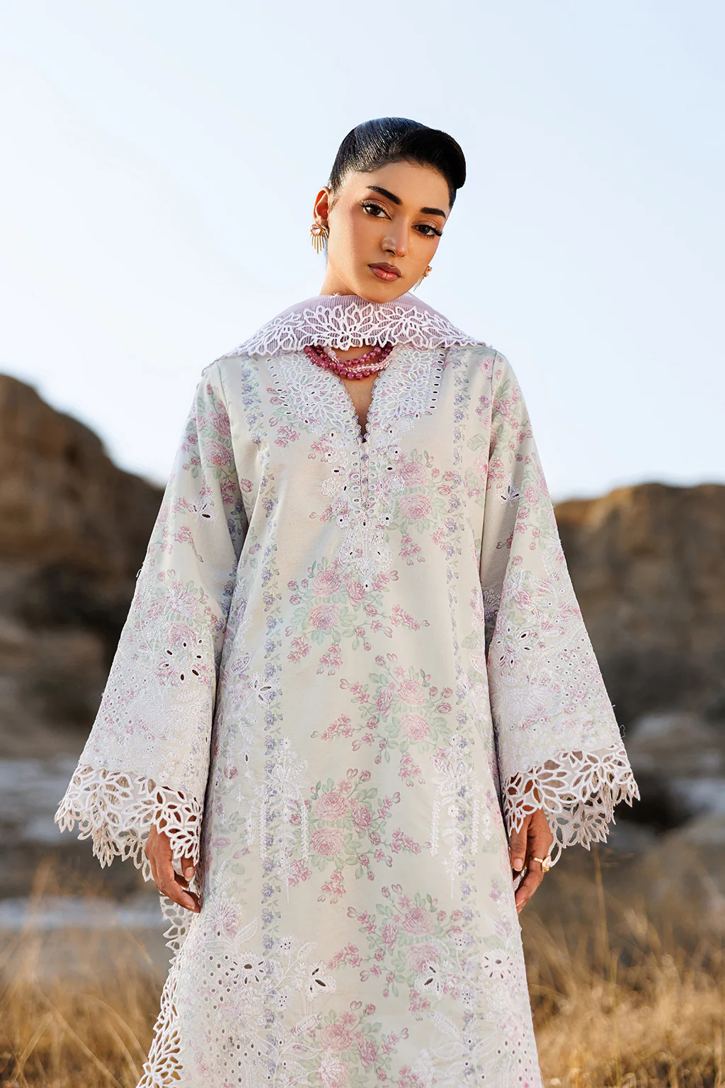 Sunlit Groove By Emaan Adeel Unstitched 3 Piece Luxury Lawn Suit-Sunny Splash - Image 8
