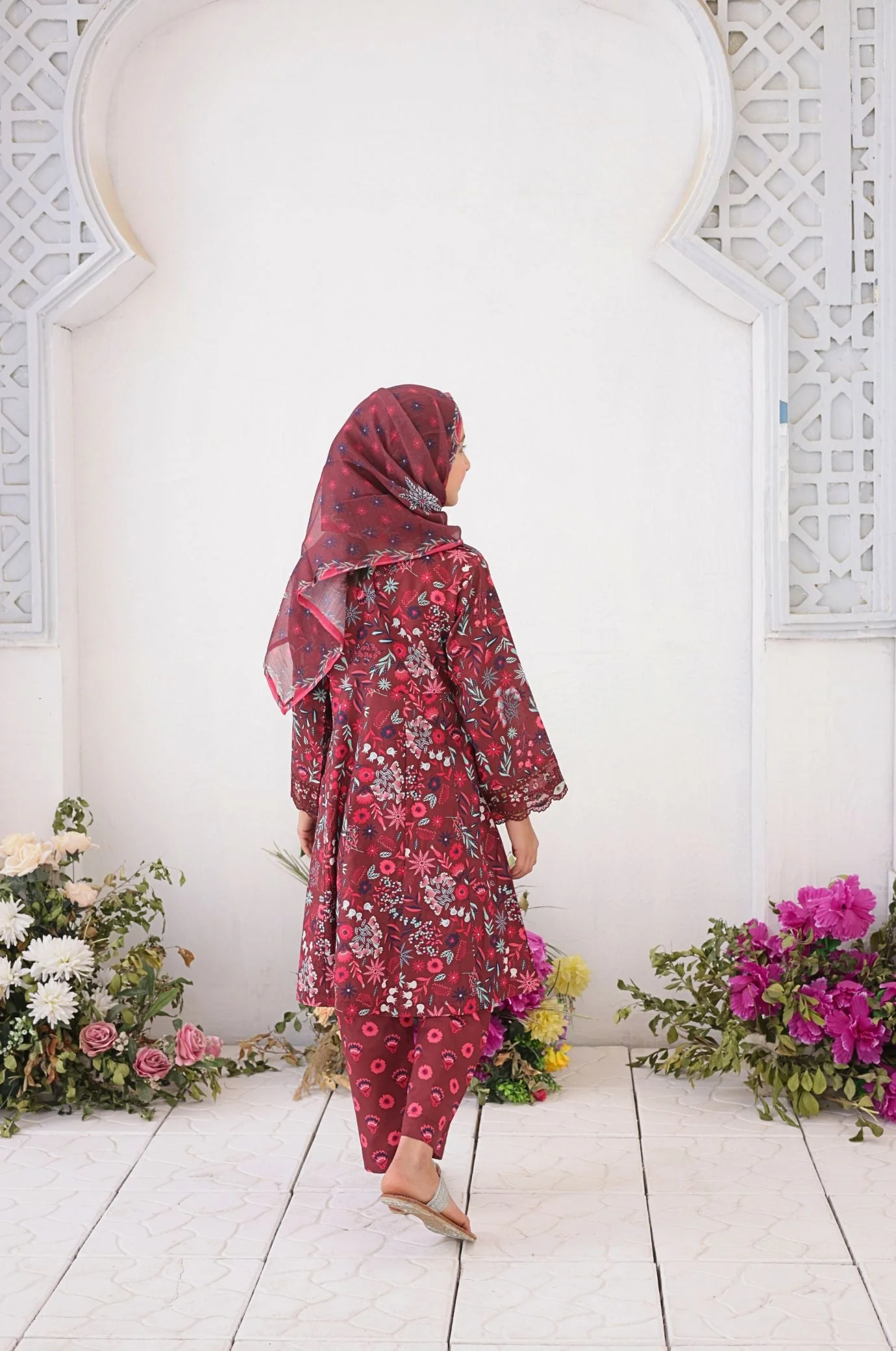 Shifa Girls By Suntex Stitched 3 Piece Emb Premium Kids Suit-SH-2624 - Image 3
