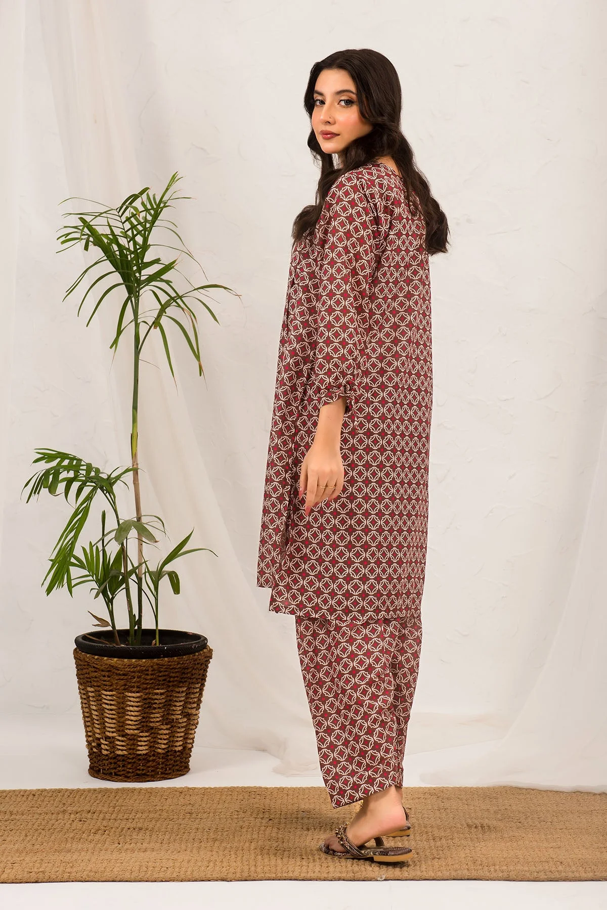 Ochre Clothing Swiss Lawn Digital Printed 2 Pc Suit Suit-SOLP-19 - Image 3