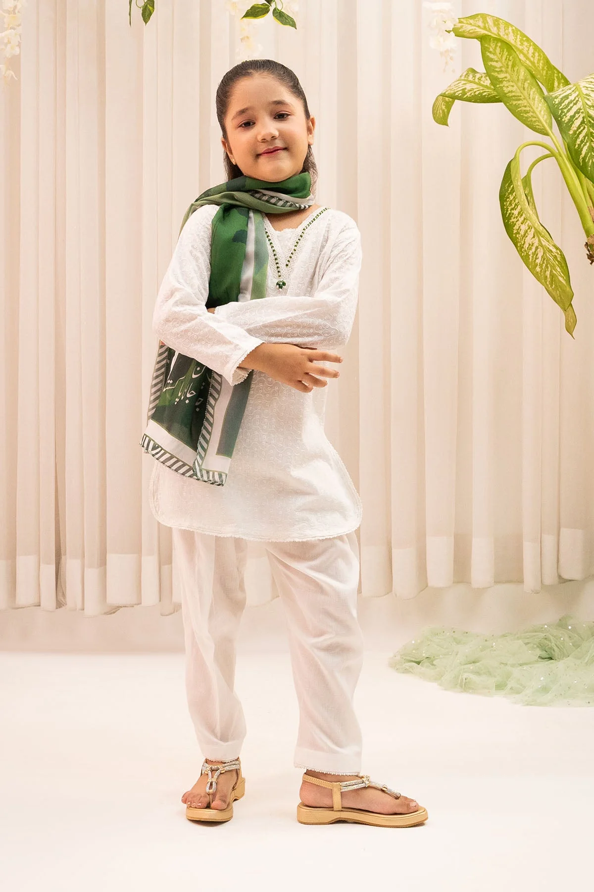 Ochre Clothing Chikankari 3 Pc Suit