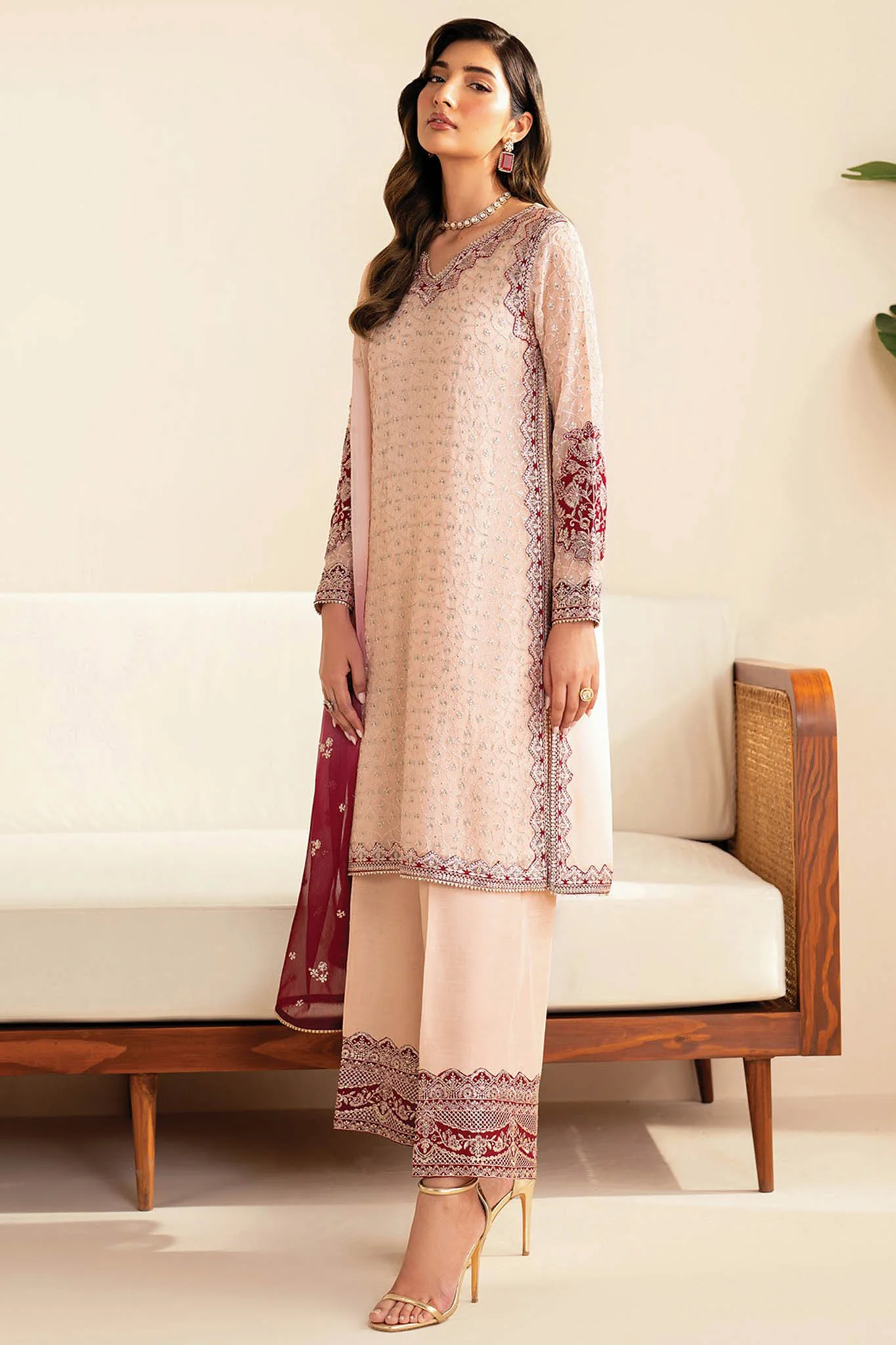 Xenia Unstitched 3 Piece Luxury Formals Vol-02 Suit-Tanim - Image 3