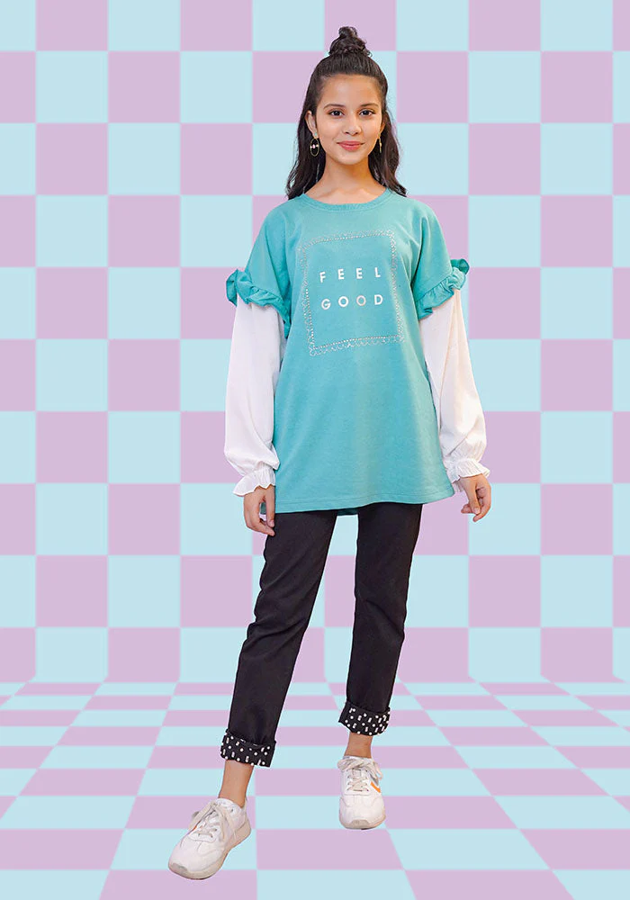 Ochre Clothing Terry Embellished Top