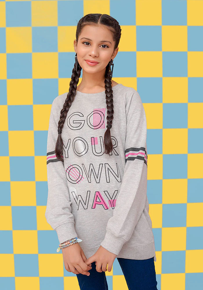 Ochre Clothing Terry Printed Sweatshirt - Image 2