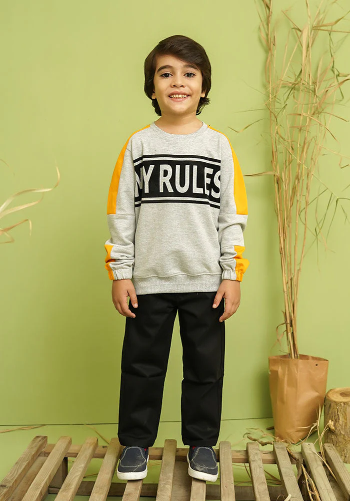 Ochre Clothing Terry Printed Sweatshirt