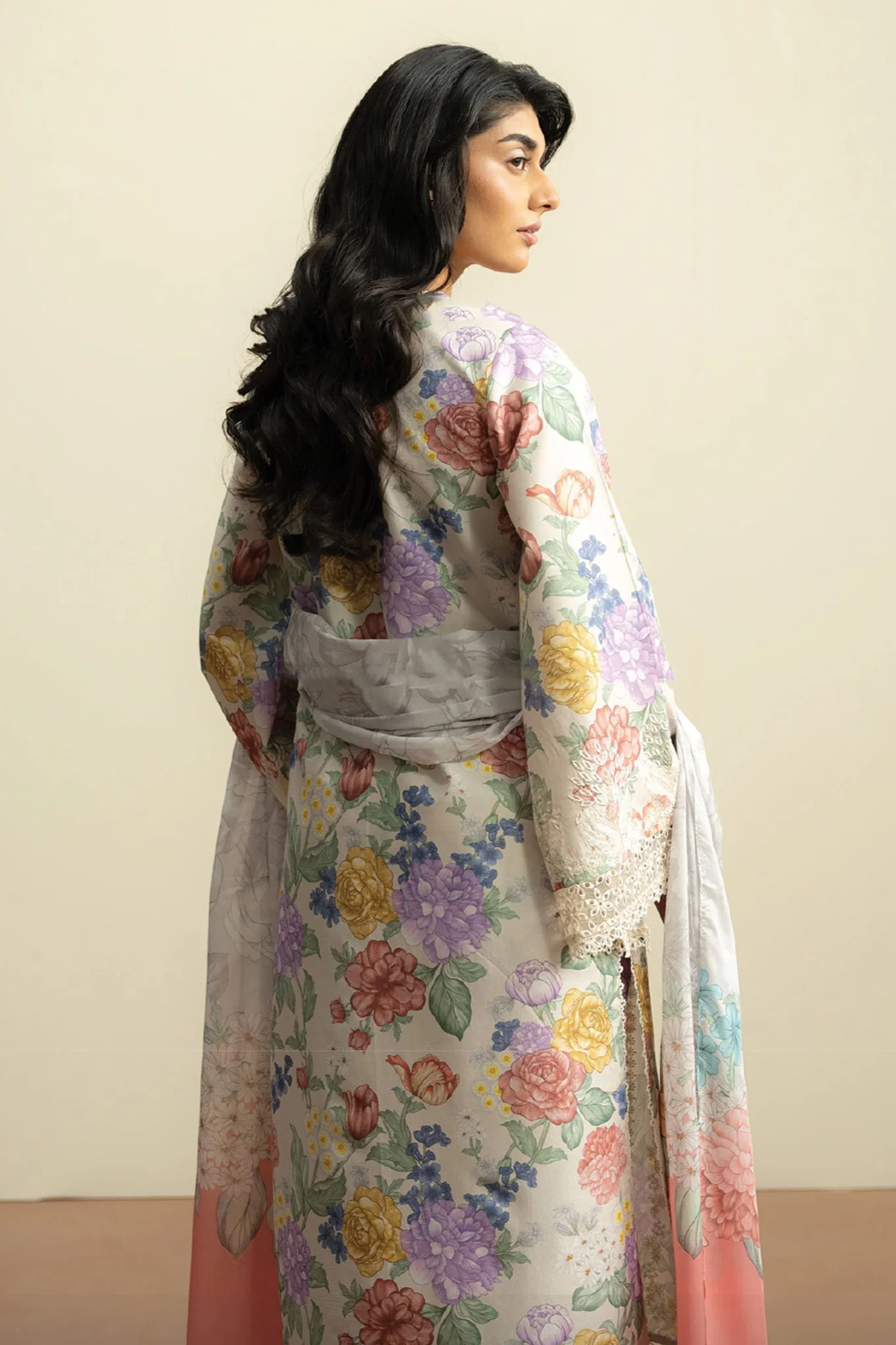The Bare Minimum By Ayzel Unstitched 3 Piece Summer Vol-01 Collection-AL-10-Velouria - Image 3