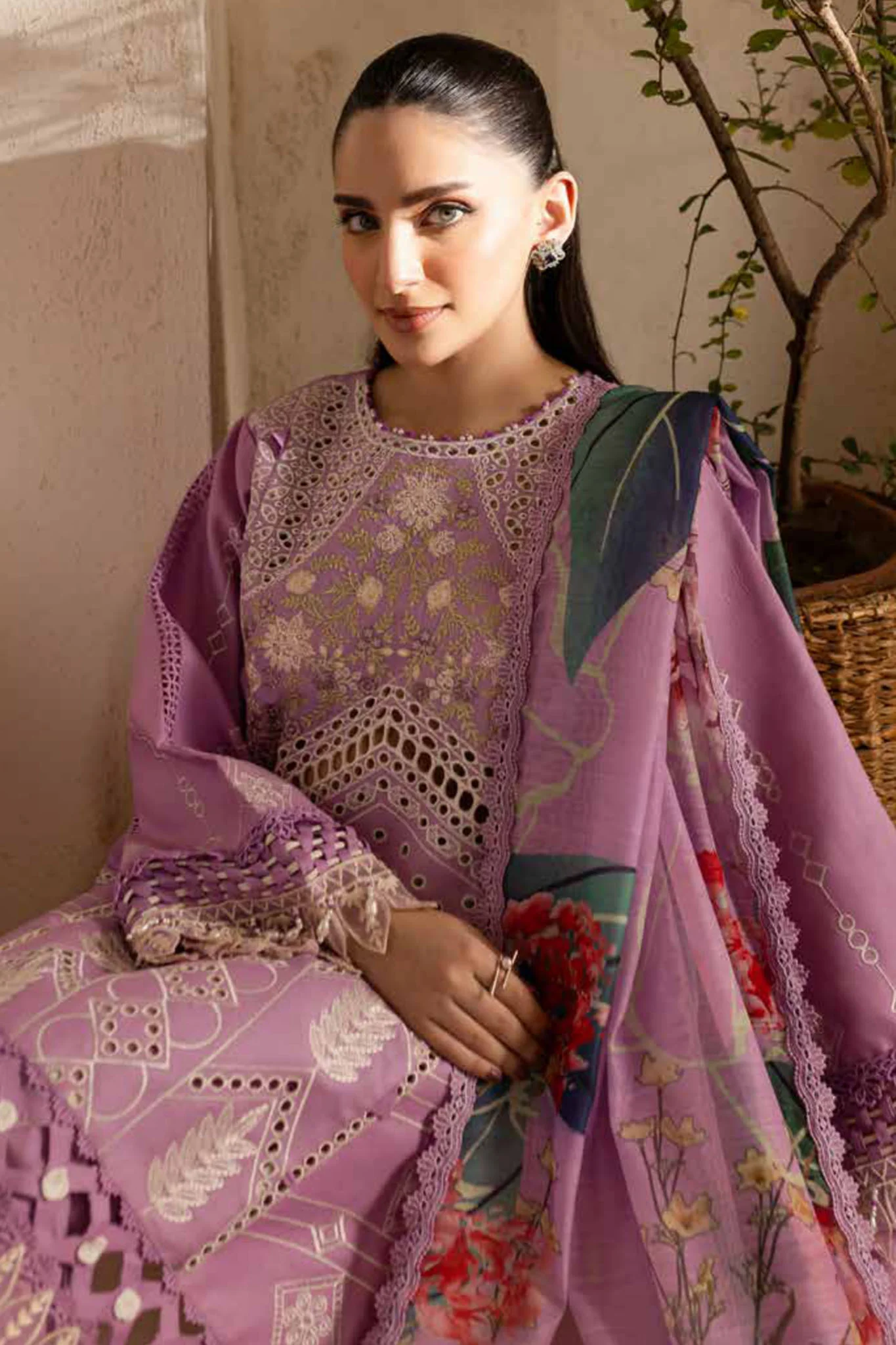 The Summer Garden By Parishay Unstitched 3 Piece Emb Lawn Collection-SG-05 - Image 2