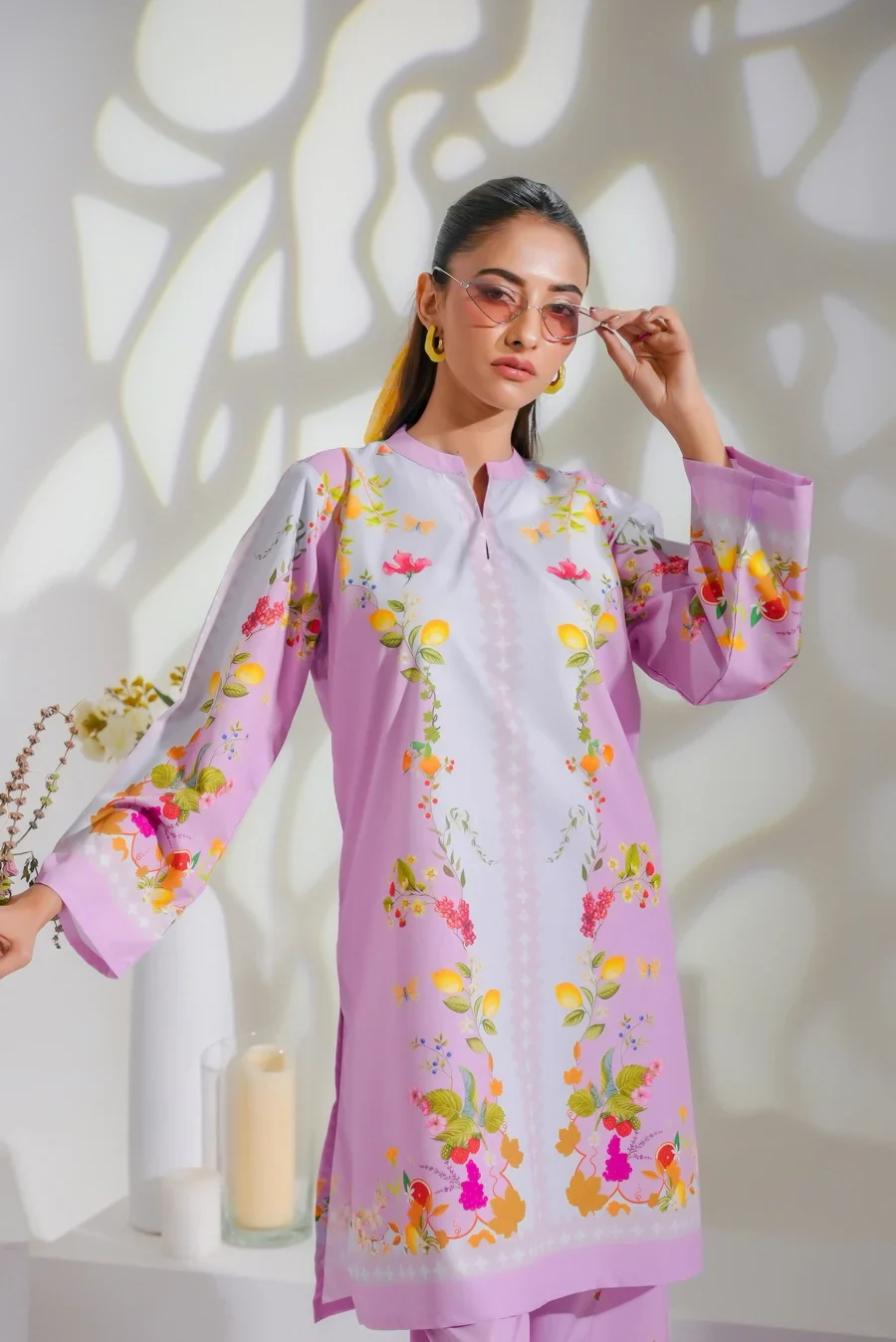 Dhaga Stitched 2 Piece Crepe Suit-Tilly - Image 4