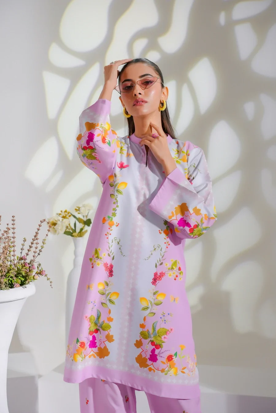Dhaga Stitched 2 Piece Crepe Suit-Tilly - Image 5