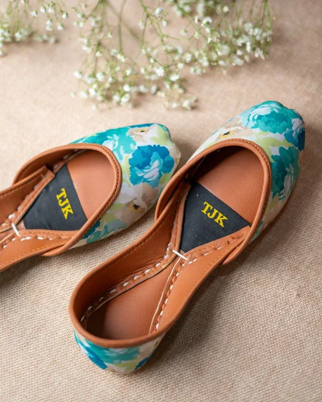TJK Designs Khussa Suit-Blue Vert - Image 2