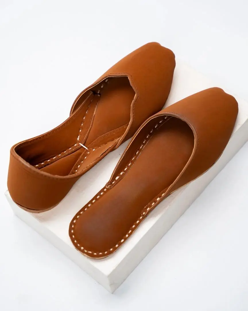 TJK Designs Khussa Suit-Caramel Delight
