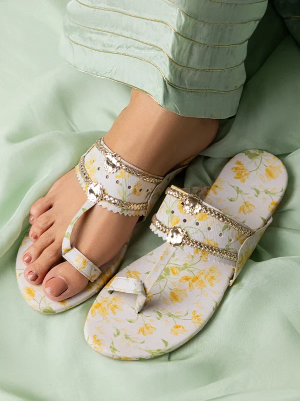 TJK Designs Kolapuri Suit-Floraison Kholapuri With Tote - Image 3
