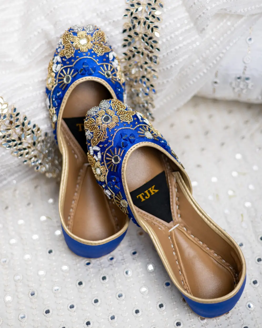 TJK Designs Khussa Suit-Gold Neelpari Khussa - Image 3