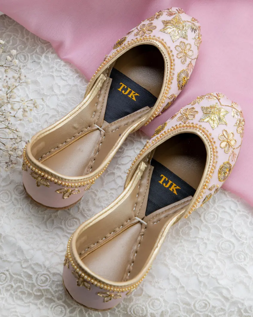 TJK Designs Khussa Suit-Gulnaar Blush