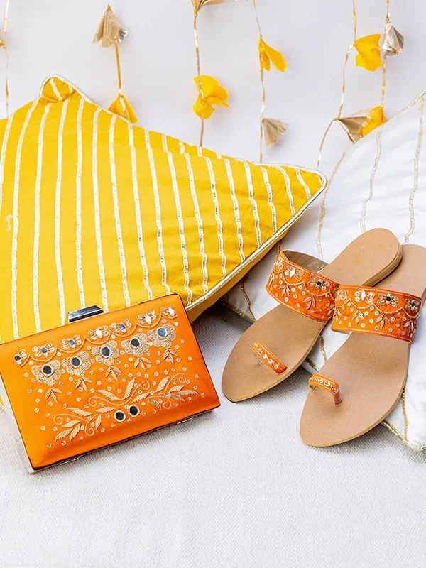 TJK Designs Kolapuri Suit-Ifaa Kolhapuri with Clutch
