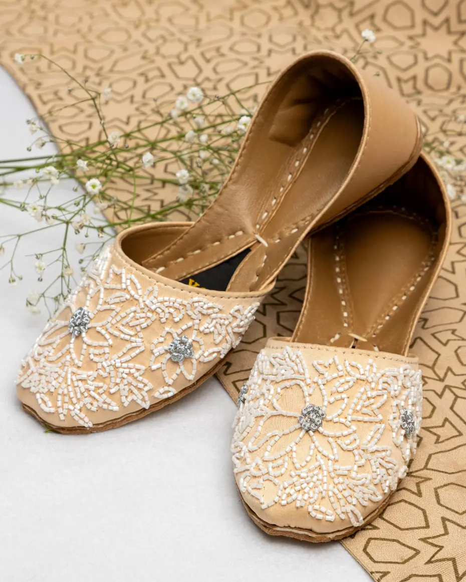 TJK Designs Khussa Suit-Ivory Petal - Image 3
