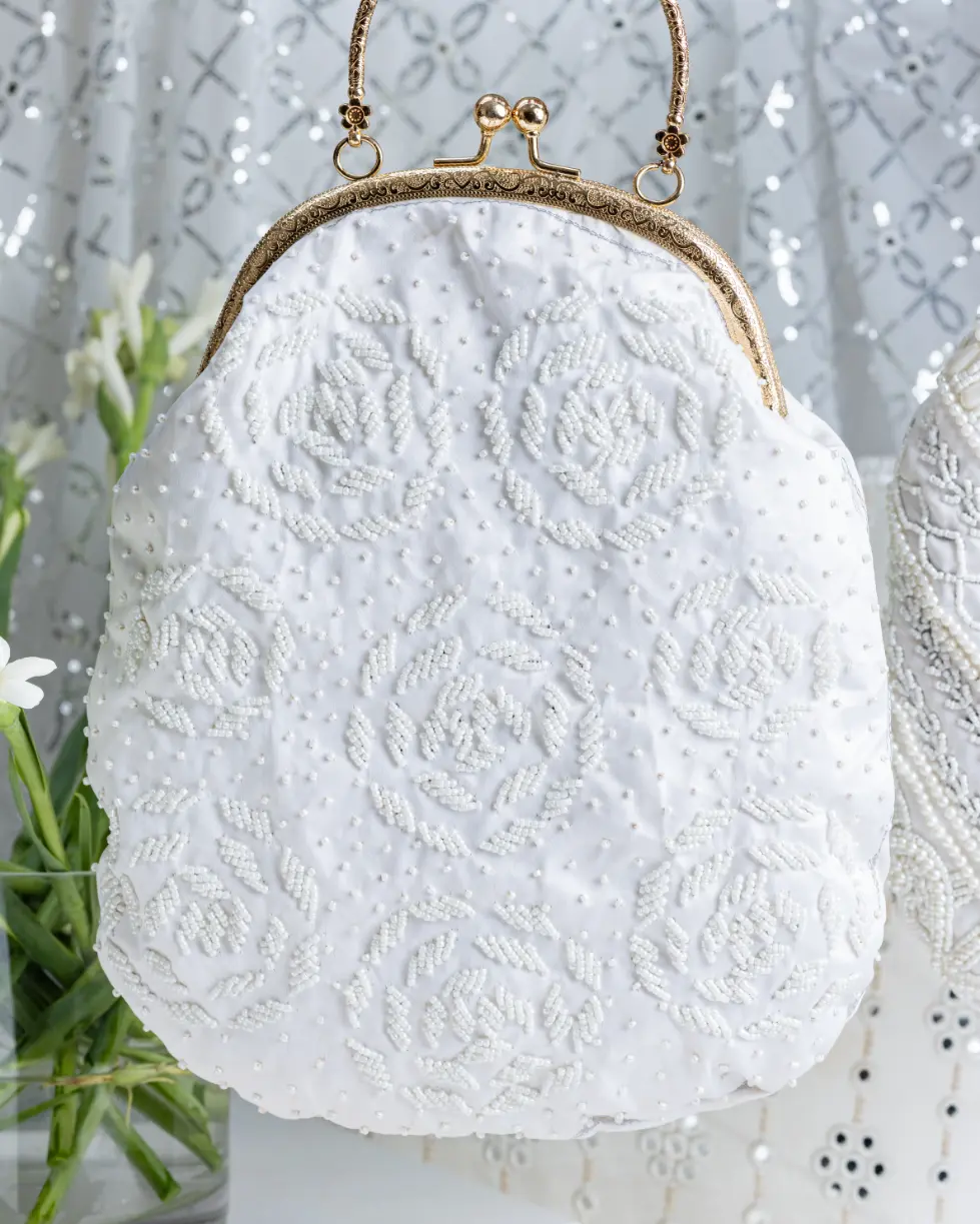 TJK Designs Handbag Suit-Pearl Rose Handbag