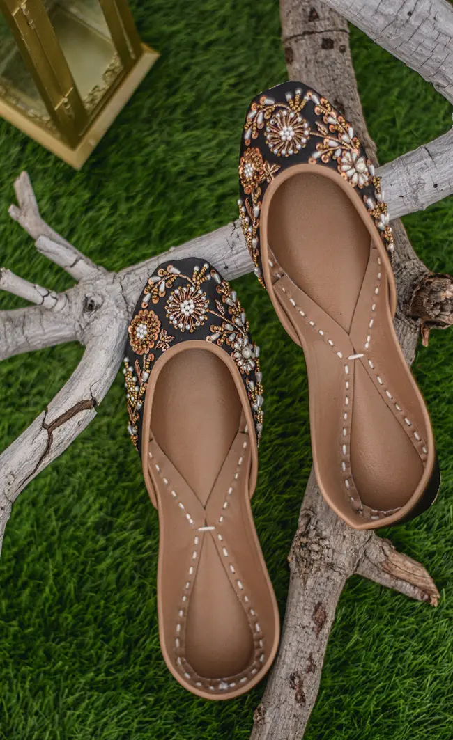 TJK Designs Khussa Suit-Persian Lily